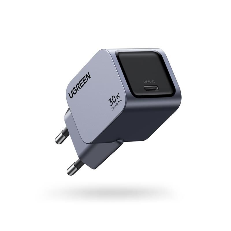 UGREEN Nexode Pro 30W GaN Hızlı Şarj Adaptörü USB‑C PD QC %95 Verimli Metalik Uzay Grisi (Model 35006)