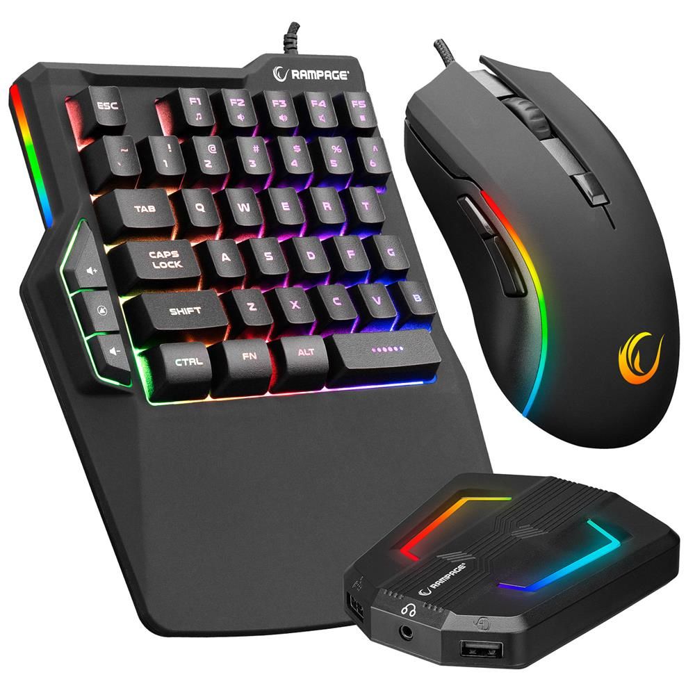 Rampage KM-R92 CHEAT-X USB Mini Klavye + Mouse + Switch Combo Gaming Set