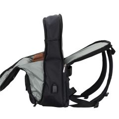 PLM Torino-Usb 17'' Siyah Notebook Sırt Çantası, USB Girişli, 17 İnç Laptop Uyumlu, Dayanıklı ve Ergonomik Tasarım