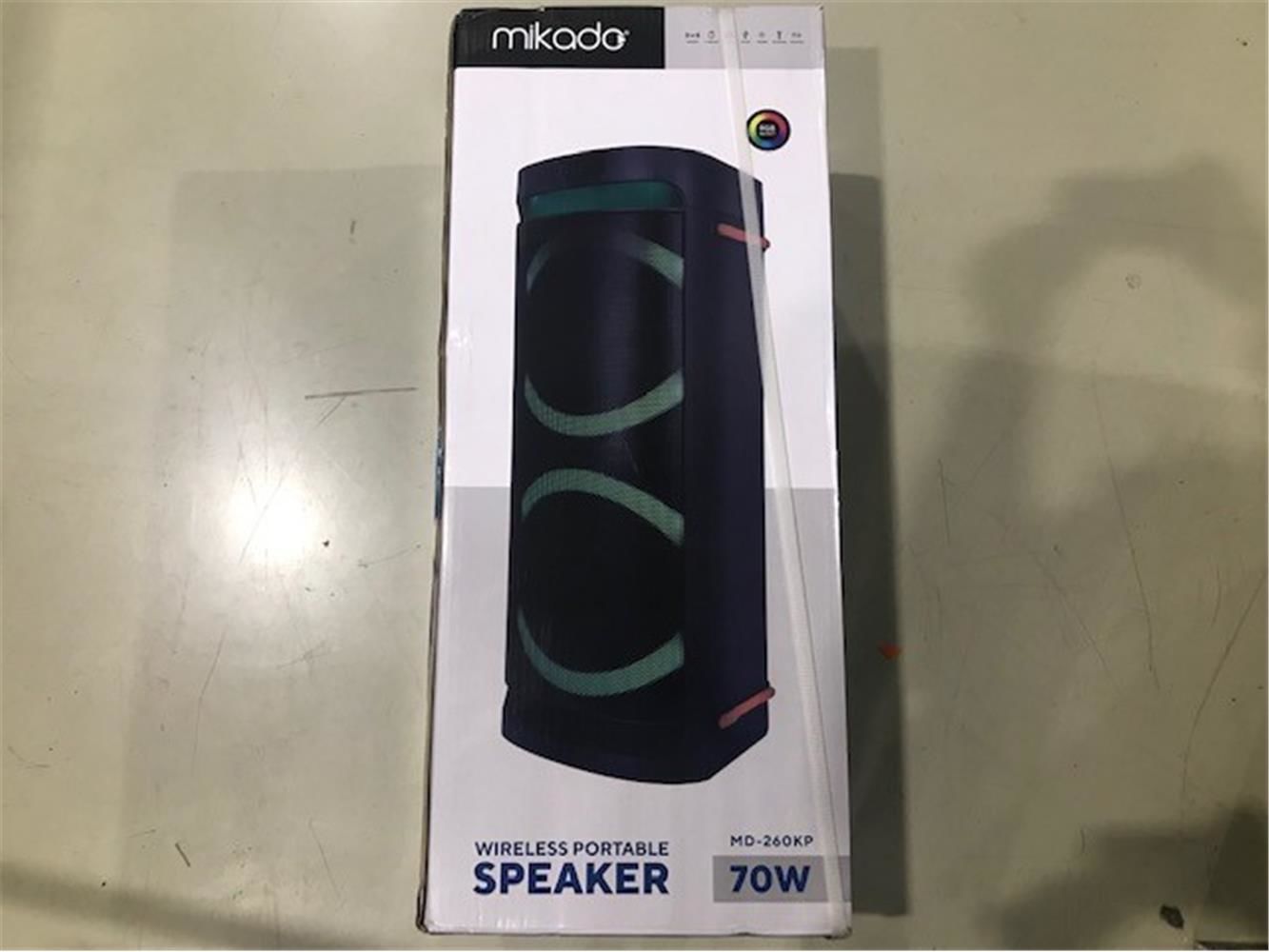 Mikado MD-261KP RMS 70W (35W+35W) 12V/5.5Ah RGB Işıklı USB-TF-FM-BT-TWS Toplantı Anfisi