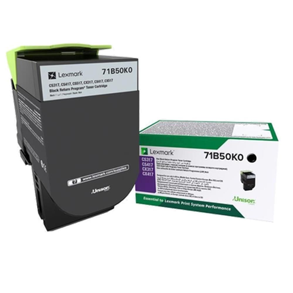 Lexmark 71B50K0 3.000 Sayfa Black Siyah Toner - CS317/417/517, CX317/417/517