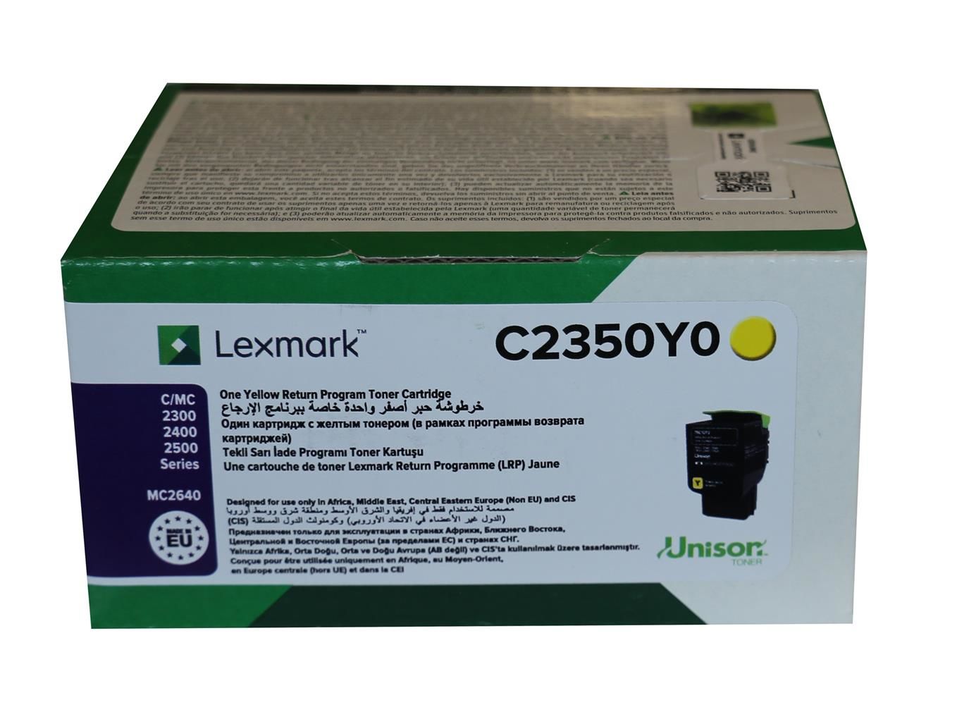 Lexmark C2350Y0 Yellow Sarı Toner - C2325, C2425, C2535, MC2325, MC2425, MC2535, MC2640 1.000 Sayfa