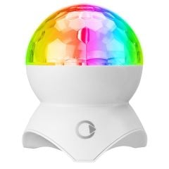 Mikado MD-X740 Beyaz Şarjlı BT-TF USB Tavan Led Işıklı Disko Topu Speaker