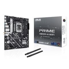 ASUS PRIME H810M‑A WIFI Intel Core™ Ultra (Series 2) Destekli 6+1+1+1 Faz Dijital VRM 2×DDR5 6400MHz 2×M.2 (PCIe 4.0×4 / ×2) HDMI 2.1 DisplayPort 1.4 USB 3.2 Gen‑2 Type‑A USB 3.2 Gen‑1 Type‑C  Aura Sync RGB Anakart