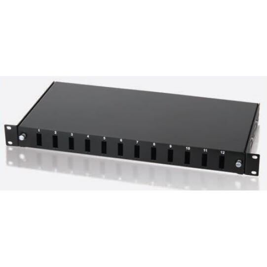 Uranium PPR12PSCDX 12‑Port Fiber Optik SC Duplex RAL9005 1U Rack Mount Patch Panel  html Kopyala Düzenle