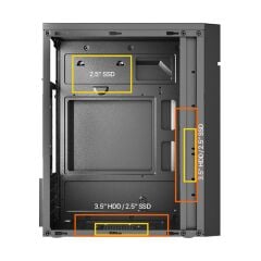 FRISBY FC‑2715B 300 W 1×120 mm Fan USB 2.0 Mini Tower Siyah Metal Micro‑ATX Kasa