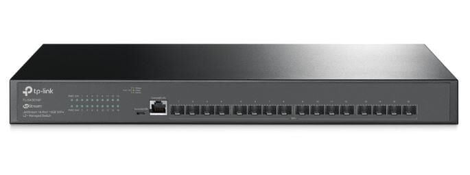 TP‑LINK OMADA TL‑SX3016F 16×10 G SFP+ L2+ Yönetilebilir Rackmount Switch – Dual AC PSU, RJ45 & Micro‑USB Konsol, 320 Gbps, Fanlı, Omada SDN, Statik Yönlendirme, VLAN, ACL, QoS