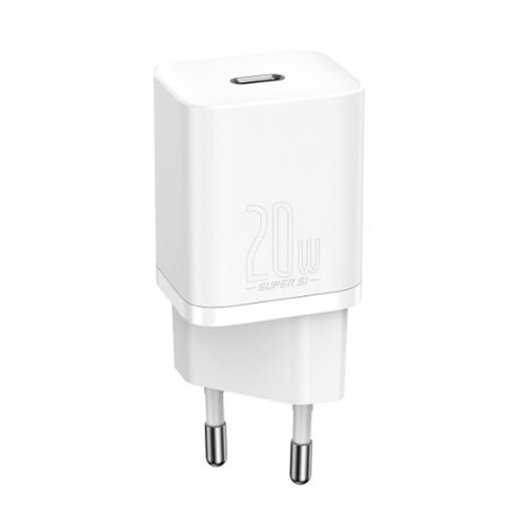 Baseus CCSUP-B02 Super Si QC 20W Type-C Beyaz Şarj Cihazı