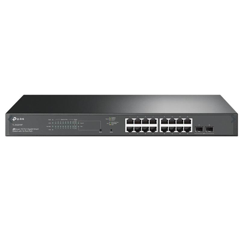 TP-LINK Omada TL-SG2218P 16 Port Gigabit + 2xGigabit SFP Uplink 150W PoE Yönetilebilir Rackmount Switch