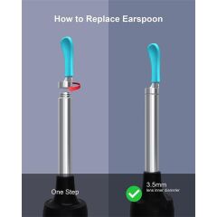 Bebird R1 Kulak Temizleyici Yedek Başlık – Orijinal Uyumlu Silikon / Metal Değiştirilebilir Aksesuar Seti