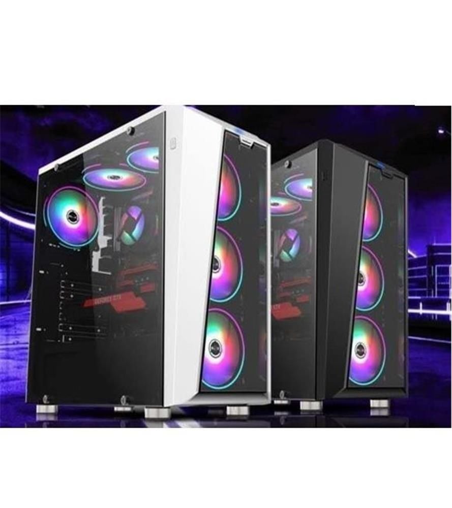 Nw 09‑09‑02 Temperli Sıralı Sistem RGB Fan (PSU Yok) ATX Mid‑Tower Temperli Cam USB 3.0 RGB Oyuncu Kasası