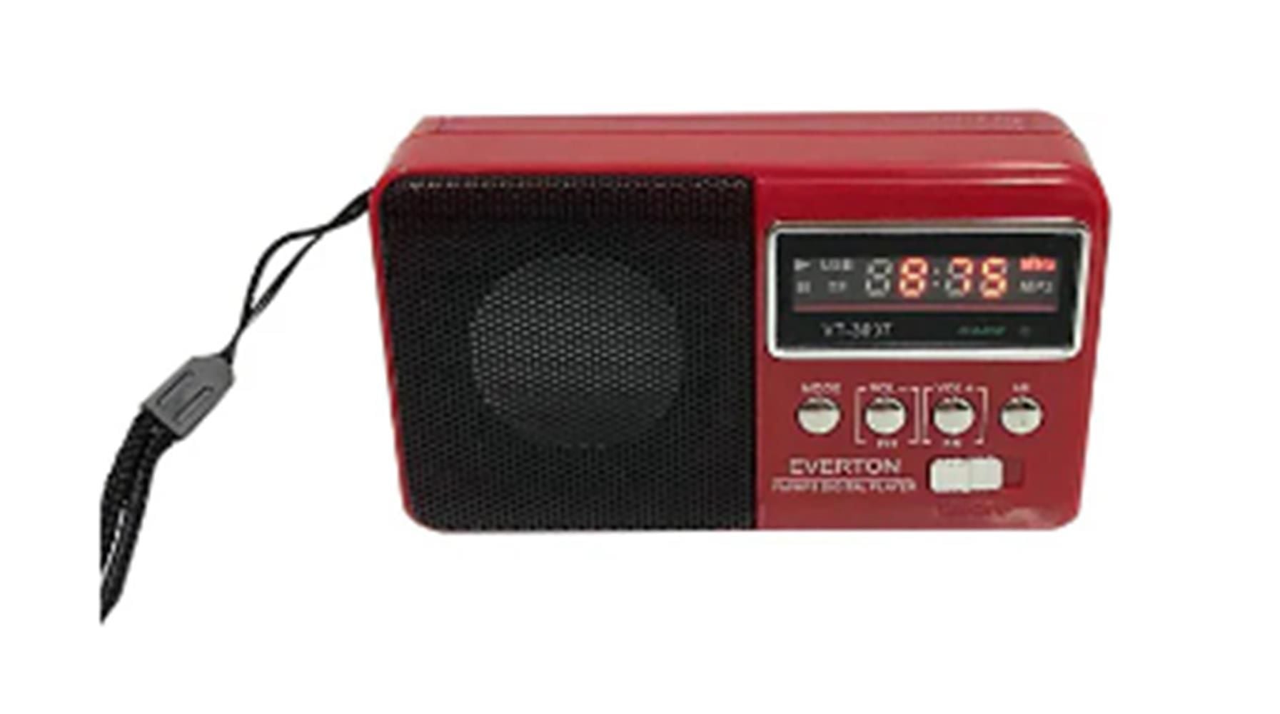 Everton RT-303BT Bluetooth, USB, TF Kart Destekli Şarjlı Dijital Göstergeli Taşınabilir FM Radyo