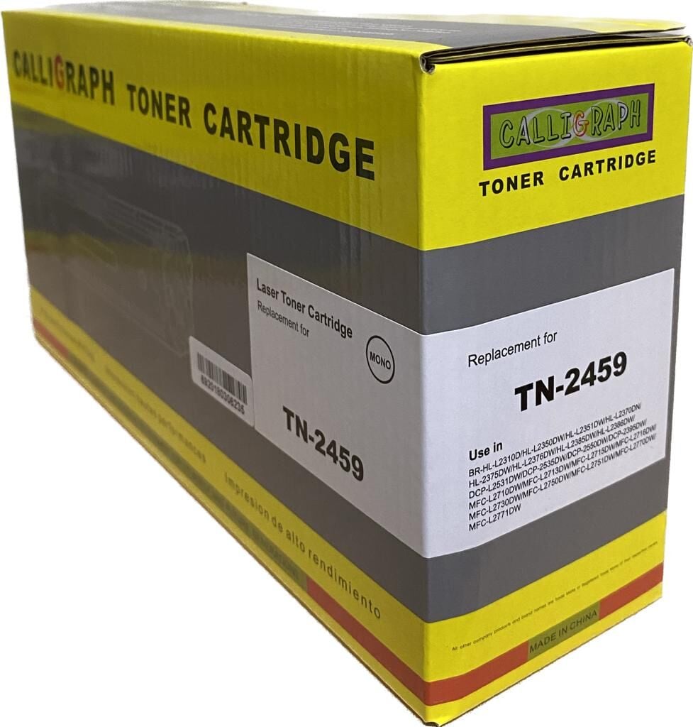 Calligraph Brother TN-2459 / TN-2550 High Capacity Siyah (Black) Muadil Toner (4.500 Sayfa)