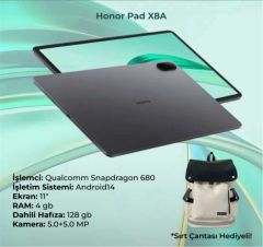 Honor Pad X8a 2.4Ghz 4Gb 128Gb 11-Android Tablet Çanta Hediyeli