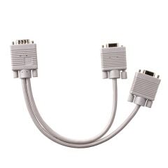 S‑LINK SL‑VGA152 VGA to 2 VGA 30 cm Y‑Tip Çoklayıcı Kablo – 15‑Pin Erkek → 2x15‑Pin Dişi, Altın Kaplama Konnektör