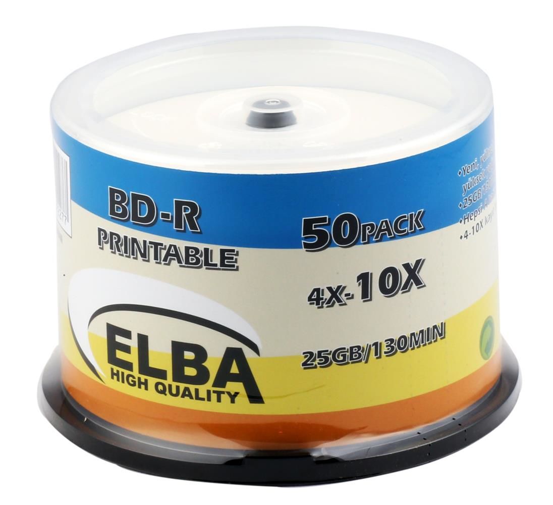 Elba Blu-Ray BD-R 10X 25GB 50’li Cake Box Printable