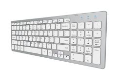 Everest KB-80W Beyaz-Gümüş 2.4Ghz Ultra İnce Q Mac-Win-Android-Ios Uyumlu Kablosuz Klavye