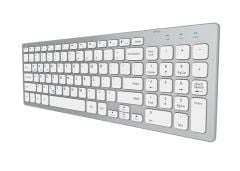 Everest KB-80W Beyaz-Gümüş 2.4Ghz Ultra İnce Q Kablosuz Klavye
