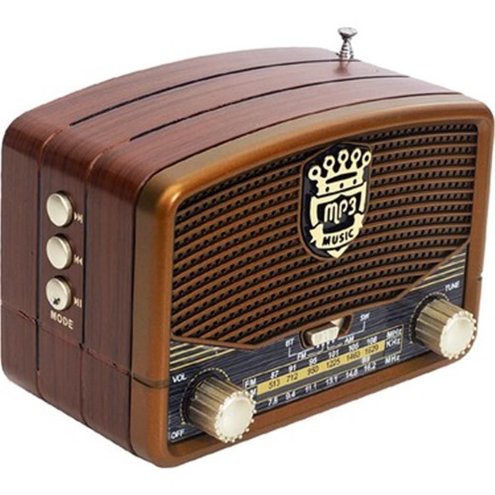 Everton Rt-307 Bluetooth FM-USB-TF-AUX Şarjlı Nostaljik Radyo