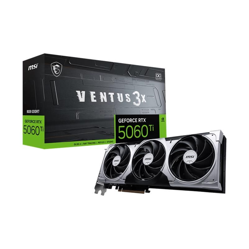 MSI GeForce RTX 5060 Ti VENTUS 3X OC 8GB GDDR7 128 Bit DLSS 4 Ekran Kartı
