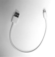 Megatech 2.1A USB-A to Lightning Powerbank Şarj ve Veri Kablosu 25cm - Beyaz