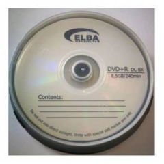 Elba DVD+R 8.5GB DL 240MIN 8X 10’lu Cakebox