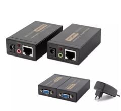 Hadron HDX1318 100 Metre VGA + Audio Extender (1920x1440 @ 60Hz, Cat5e/Cat6 Üzerinden, Siyah)