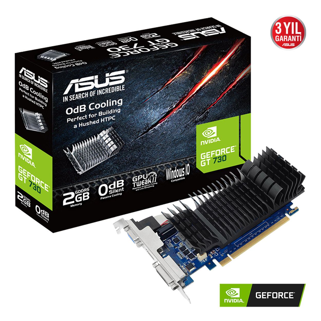 2 GB ASUS GT730-SL-2GD5-BRK NVIDIA 64Bit GDDR5