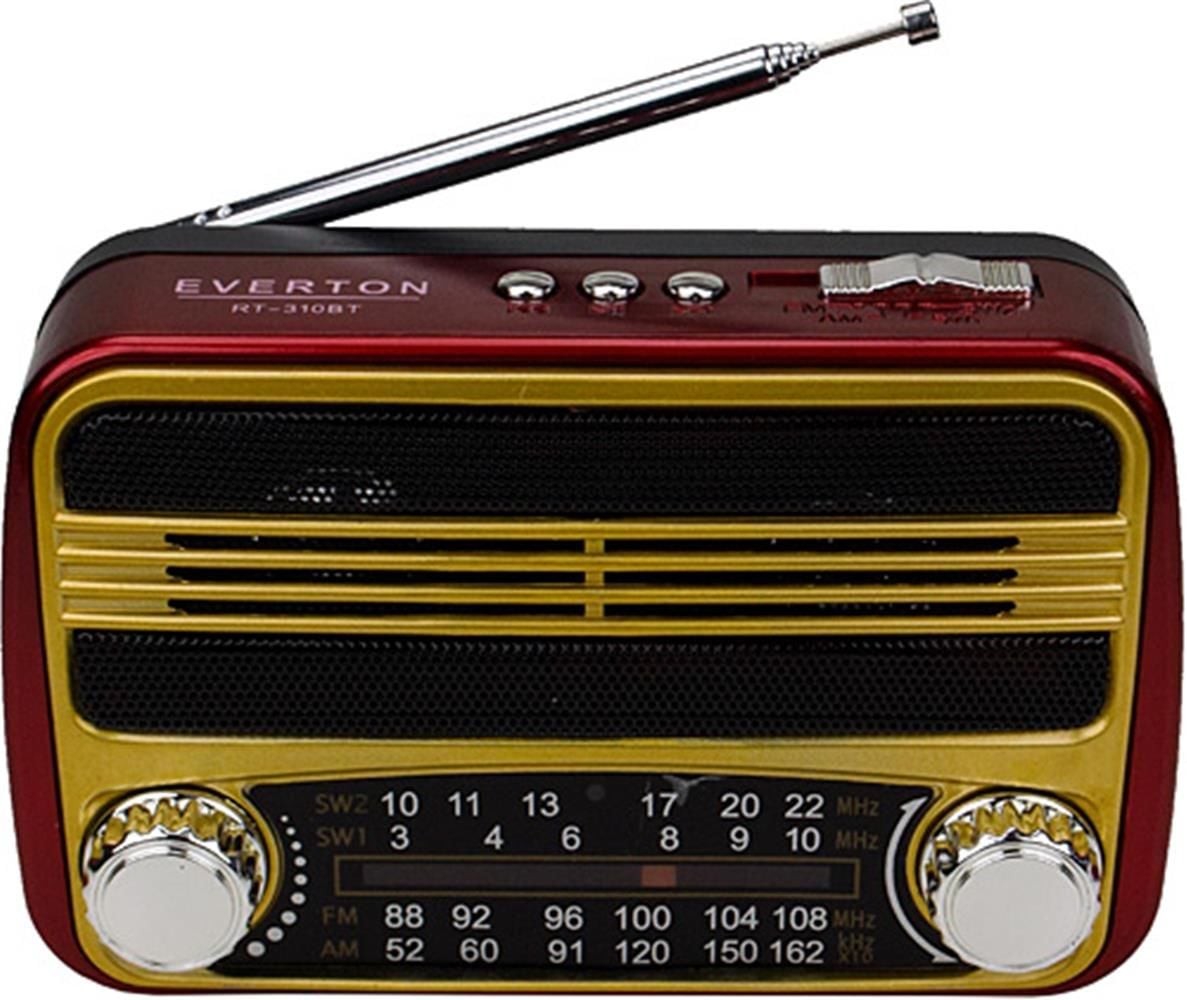 Everton RT-310BT Nostaljik Radyo Bluetooth FM/USB/TF/AUX Destekli Şarjlı Müzik Kutusu