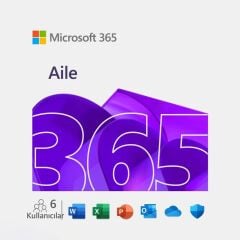Microsoft 365 Aile 1 Yıllık Abonelik 6 Kullanıcı Türkçe/İngilizce 32/64 Bit Dijital Lisans (ESD)