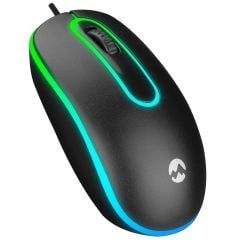 Everest SM-166 USB Siyah Işıklı Optik Mouse