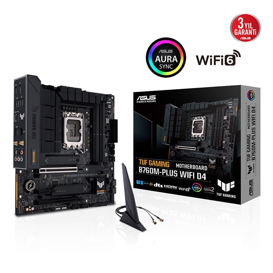 ASUS TUF GAMING B760M-PLUS WIFI D4 Intel B760 LGA1700 DDR4 5333 DP HDMI 3x M2 US