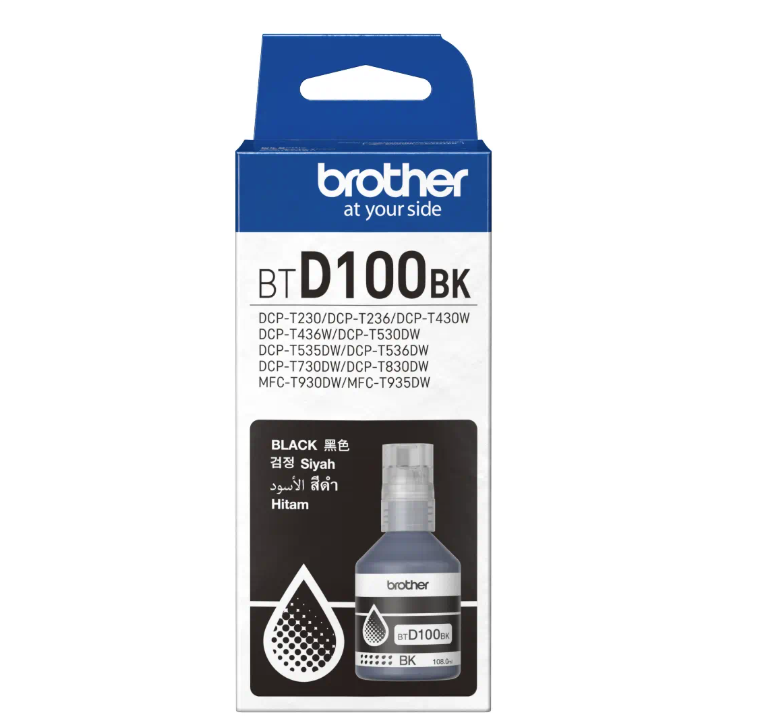 Brother BTD60BK Siyah (Black) Orijinal Şişe Mürekkep - 7.500 Sayfa - BTD60BK / BTD100BK