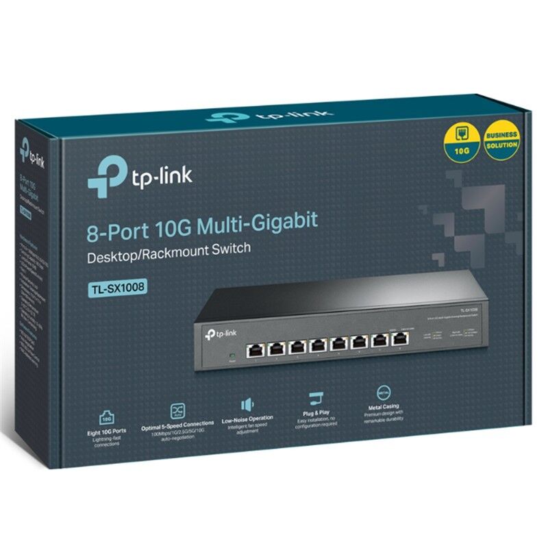 TP-LINK TL-SX1008 8 PORT 10GIGABIT METAL KASA YÖNETİLEMEZ RACKMOUNT SWITCH