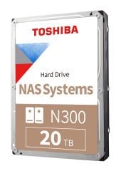 Toshiba N300 NAS Internal Hard Drive 20TB 7200RPM 512MB Cache SATA 3 3.5'' Sabit Disk (HDWG62AUSZVA)
