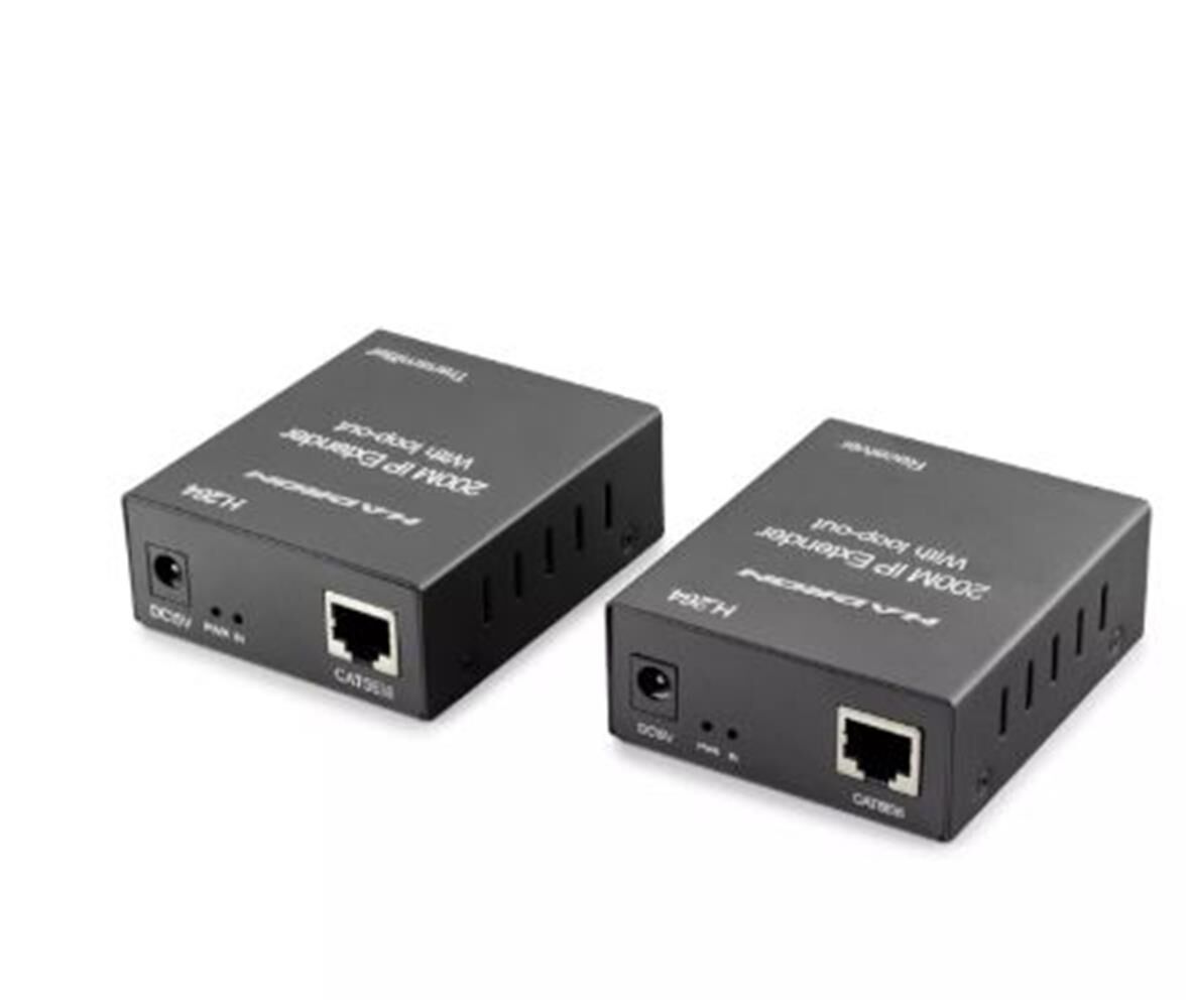 Hadron HDX1370 HDMI Extender 200 Metre Single Cat5e/Cat6 Loop Out 1080P Siyah