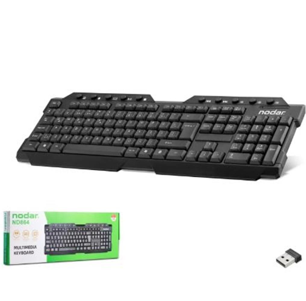 Nodar ND864 Kablosuz Multimedya Klavye Smart TV Uyumlu Siyah
