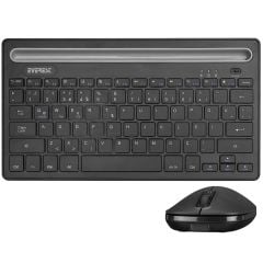 Everest KM-BT803 Siyah 3 in 1 Kablosuz Klavye + Mouse Set (BT 5.0 / 3.0 / 2.4GHz, 1600 DPI, Q Multimedya)