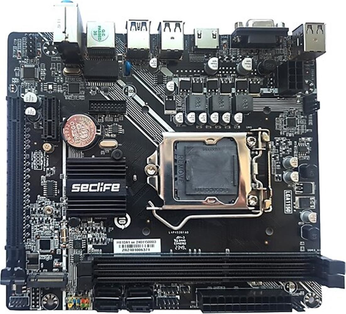 Seclife H81DA1 Intel Socket 1150 4. Nesil Core i3/i5/i7 Pentium Celeron Destekli Intel H81 Chipset 2×DDR3‑1066/1333 MHz DIMM Max 16 GB M.2 NVMe & 4×SATA 6 Gb/s HDMI VGA PCIe x16 & PCIe x1 USB 3.0 USB 2.0 Anakart