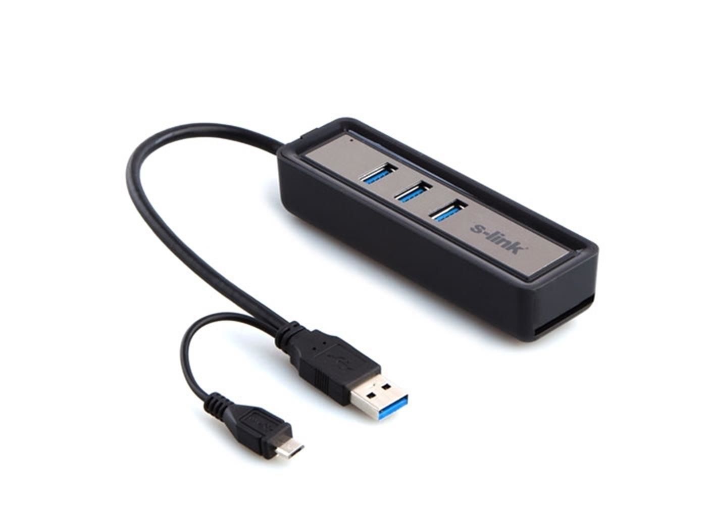 S-Link SL-U310 USB 3.0 Kart Okuyucu + USB 2.0 OTG Çevirici