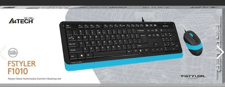 A4 Tech F1010 Q USB Mavi FN-MM Klavye + Optik Mouse 1600 DPI