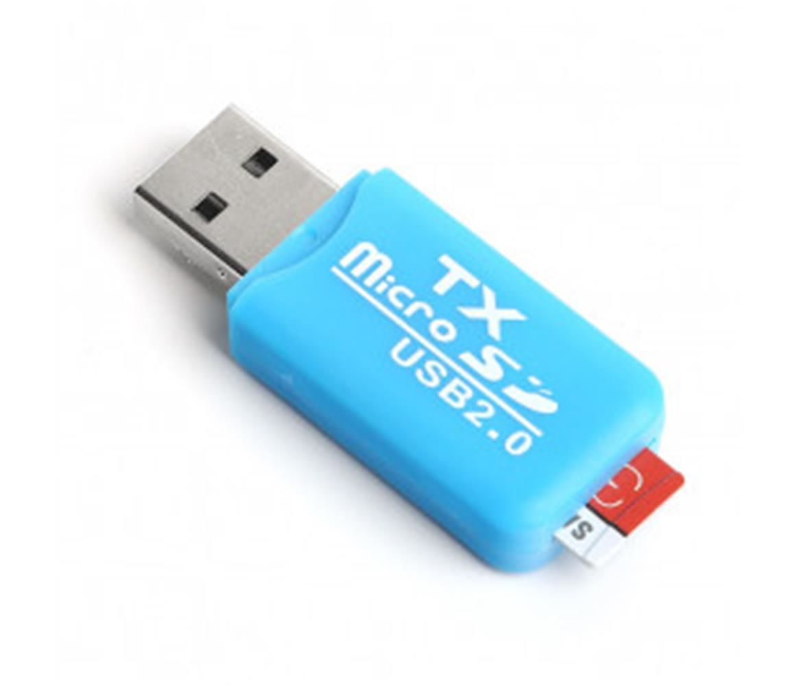 TX ACUCR204BL USB 2.0 MicroSD Kart Okuyucu - Mavi