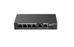 Ruijie-Reyee RG-ES206GS-P 4xGE + 2xGE 54W Gigabit Smart PoE Switch, Yönetilebilir, Fanless, Endüstriyel ve SMB Uyumlu
