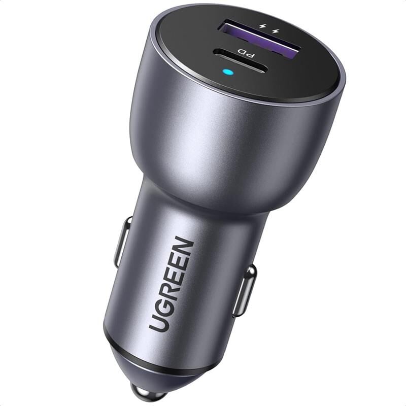 UGREEN 52.5W QC/PD Hızlı Araç İçi Şarj Cihazı (Model 60980) – 1×USB‑C PD 30W + 1×USB‑A QC 18W, Uzay Grisi Çakmaklık Adaptörü