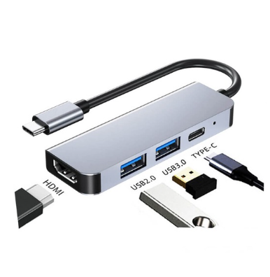 Vcom CU4592 Type-C Çoklayıcı Hub HDMI 4K@30Hz + 2x USB 3.0 + Gigabit LAN + PD 100W Docking Station