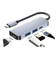 Vcom CU4592 Type-C Çoklayıcı Hub HDMI 4K@30Hz + 2x USB 3.0 + Gigabit LAN + PD 100W Docking Station