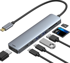 Vcom CU4592 Type-C Çoklayıcı Hub HDMI 4K@30Hz + 2x USB 3.0 + Gigabit LAN + PD 100W Docking Station