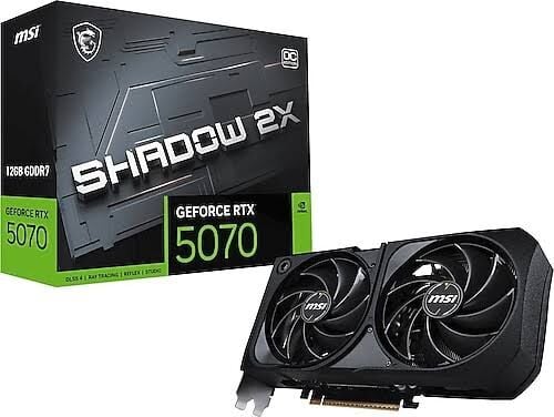 12 GB MSI RTX 5070 SHADOW 2X OC RTX5070 GDRR7 192B DX12 PCIE 5.0 X16(3XDP 1XHDMI