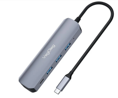 Vcom CUE68 Type-C Çoklayıcı Docking Station 2x HDMI 4K@60Hz + Gigabit LAN + 2x USB 3.0 + 2x Type-C 10Gbps + SD/TF + PD 100W Hub