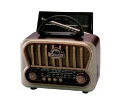 Everton RT-826 Bluetooth-USB-SD-FM Şarjlı Nostaljik Radyo (Güneş Panelli)